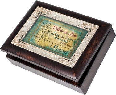 Cottage Garden MotherinLaw Love is The Beginning Burlwood Jewelry Music Box Plays You Light Up My Life