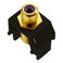 Legrand  OnQ Purple RCA to F Connector Standard RCA Front Jack Fits In All Keystone Wallplates FType Coaxial Rear Jack for Audio and Video Signals Black WP3466BK