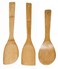 IMUSA USA Cookware Spoon Set 3Piece Bamboo