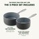 GreenPan Lima Hard Anodized Healthy Ceramic Nonstick 1QT and 2QT Saucepan Pot Set PFASFree Oven Safe Gray