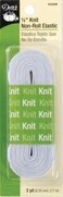 Dritz Knit NonRoll Elastic 14 inch x 3 Yards White 4Pack