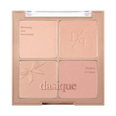 Dasique Blending Mood Cheek 10 Muted Nuts  4 Blendable Shades in Lighteight Smooth Powder  Vegan  Korean Makeup  Blush