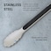 Messermeister Stainless Locking Tongs 9  Gently Grips Food  Durable Stainless Steel  NonSlip Silicone Grip  Dishwasher Safe