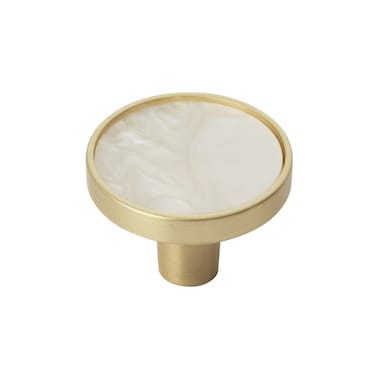 Amerock 2PK36971MOP Accents Round Cabinet Knob  Furniture Knob  GoldMother of Pearl Decorative Drawer Pull