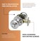 Copper Creek Polished Stainless Door Knobs  Round Colonial Knob with Privacy Locking Function for Home Improvement 1 Pack  Fits All Standard Doors  Locking Door Knob for Bedroom and Bathroom Use