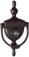 Deltana DKV630U10B Door Knocker with Viewer 134Inch Max Door Thickness