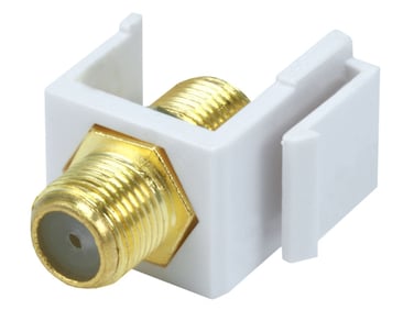 Monoprice Keystone Jack  Modular F Type White