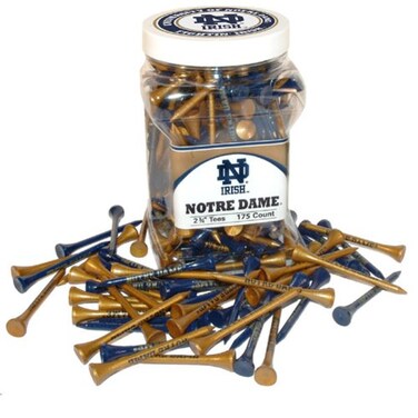Team Golf NCAA Notre Dame Fighting Irish Jar Of 175 Golf Tees 234 Golf Tees 175 Pack Regulation Size Multi Team Colors