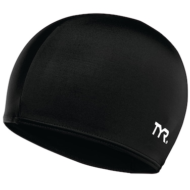 TYR mens allseason Swim cap Black One Size US
