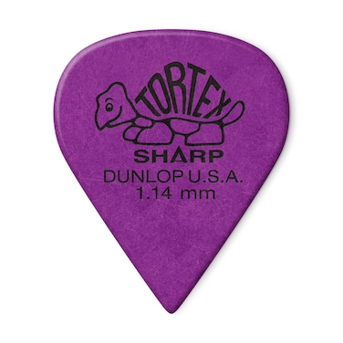 Dunlop Tortex Sharp Guitar Picks 114mm Purple 72 Pack