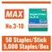MAX 38Inch Staples for HD3DF Stapler 5000 Staples per Box 310
