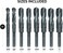 HILTEX 10005 Jumbo Silver  Deming Drill Bit Set 8 Piece 12 Inch Shank Industrial Large Drill Bit Set 916 Drill Bit to 1 Drill Bit Metal Drill Bits for Steel Reduced Shank Drill Press Bits