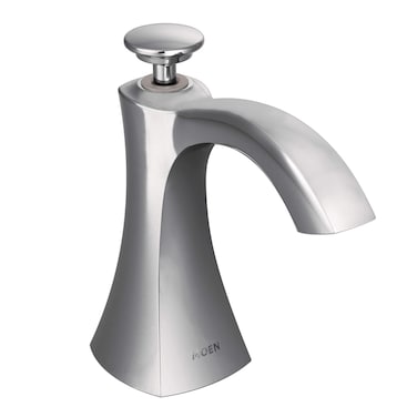 Moen S3948C Transitional Deck Mounted Kitchen Soap Dispenser with Above the Sink Refillable Bottle Chrome