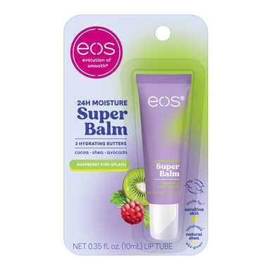 eos 24H Moisture Super Balm Raspberry Kiwi Splash Lip Mask Day or Night Lip Treatment Made for Sensitive Skin 035 fl oz