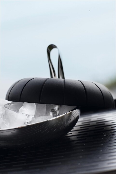 EVA SOLO  Ice Cube Cooler with Tongs  Metal Ice Cube Tray  Danish Design Functionality  Quality  Black