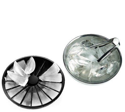 EVA SOLO  Ice Cube Cooler with Tongs  Metal Ice Cube Tray  Danish Design Functionality  Quality  Black