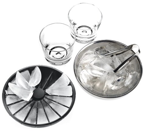 EVA SOLO  Ice Cube Cooler with Tongs  Metal Ice Cube Tray  Danish Design Functionality  Quality  Black