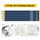 BAZIC Drawing Sketching Pencil Set HB 2B 4B 6B 7B 8B Professional Graphite Sketch Kit Pencils for Artists Adults Beginners 6Pack 1Pack
