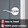 Kwikset Tustin Interior Privacy Door Handle with Lock Door Lever For Bathroom and Bedroom Polished Chrome Reversible Keyless Turn Lock