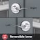 Kwikset Tustin Interior Privacy Door Handle with Lock Door Lever For Bathroom and Bedroom Polished Chrome Reversible Keyless Turn Lock
