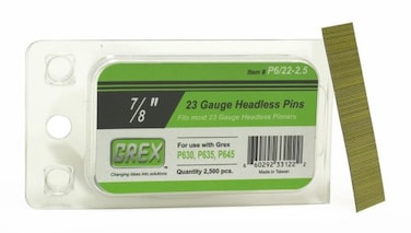 GREX P62225 23 Gauge 78Inch Length Headless Pins 2500 per box