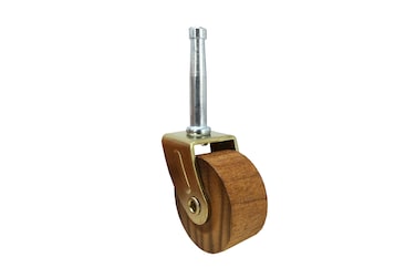 Shepherd Hardware 9051 158Inch Designer Stem Casters Wood Wheel 516Inch Stem Diameter Brown 2Pack
