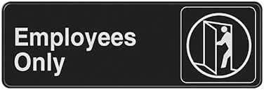 Hillman 841744 Employees Only Sign 3 X 9 3x9 inches