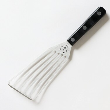 Lamson 3 x 6 Chefs Slotted Turner with Noir Ultra Durable Handle  Right Hand
