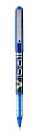 Pilot VBall Liquid Ink Rolling Ball Stick Pens Fine Point Blue Ink 12Pack 35113