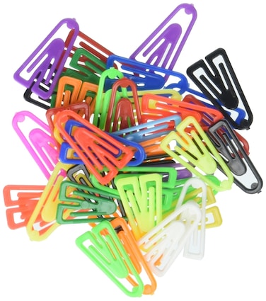 Baumgartens Plastic Paper Clips Small 1000Box Assorted BAULP0200