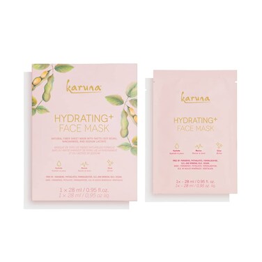 Karuna Skin  Hydrating Facial Mask for WellMoisturized  Hydrated Skin GlowEnhancing Facial Skin Care Products Hydrating Face Masks with Natto Niacinamide  Sodium Lactate 1 Pack