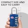 Desired Tools TSA Locks for Luggage 2Pc Durable Steel Padlock Keyless Easy to Read 4Digit Combination Lock for Backpacks Travel Suitcases Toolbox Filing Cabinets Baggage  Gym Locker Blue
