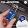 Desired Tools TSA Locks for Luggage 2Pc Durable Steel Padlock Keyless Easy to Read 4Digit Combination Lock for Backpacks Travel Suitcases Toolbox Filing Cabinets Baggage  Gym Locker Blue