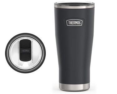 THERMOS ICON SERIES Stainless Steel Cold Tumbler with Slide Lock 24 Ounce Granite