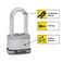 Master Lock M5XTRILH Magnum Heavy Duty Outdoor Padlock with Key 3 Pack KeyedAlike Silver