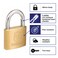 BRINKS  40mm Solid Brass Keyed Padlock with 78 Shackle Clearance  Chrome Plated With Hardened Steel Shackle