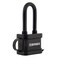 BRINKS  40mm Laminated Steel Weather Resistant Padlock with 2 Shackle  Vinyl Wrapped and Chrome Plated with Hardened Steel Shackle 17242051 Black