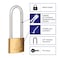 BRINKS  40mm Solid Brass Keyed Padlock with 25 Shackle Clearance 17142001
