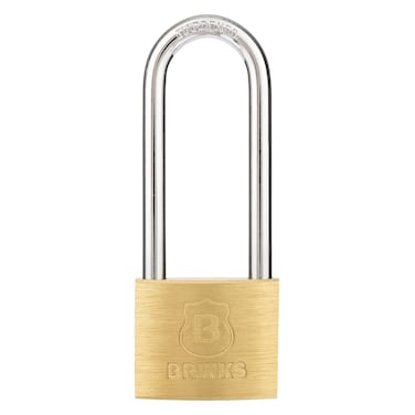 BRINKS  40mm Solid Brass Keyed Padlock with 25 Shackle Clearance 17142001