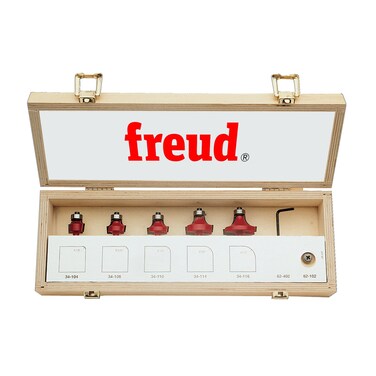 Freud 89102 5 Piece Round OverBeading Bit Set 14 Shank
