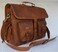 Leather briefcase laptop bag messenger satchel 16 Inch best Handmade Leather bag by Komals passion leatherSALE Brown Large
