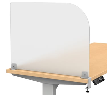 VaRoom  Desk Divider and Desk Dividers for Students Desk Privacy Panel and Privacy Shields for Student Desks Privacy Divider Frosted Acrylic Clampon Desk Partition  23 W x 18H Divider
