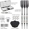 Viper Bobcat Adjustable Weight Soft Tip Darts with StorageTravel Case Nickel Silver Plated Light Blue Rings 1618 Grams