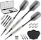 Viper Bobcat Adjustable Weight Soft Tip Darts with StorageTravel Case Nickel Silver Plated Light Blue Rings 1618 Grams