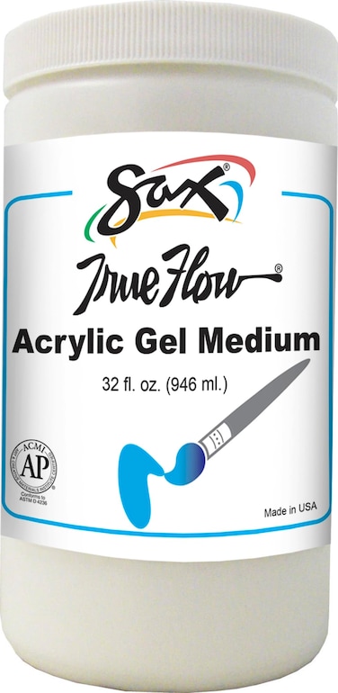 Sax  442142 True Flow Acrylic Gel Medium  1 Quart Dries to a Clear High Gloss 32 Fl Oz Pack of 1