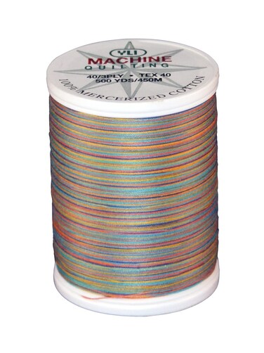 YLI 24450V91 3Ply 40wt T40 Cotton Quilting Variegated Thread 500 yd Great Barrier Reef