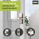 Ideal Security Door Lever with Keyed Deadbolt Lock for Storm and Screen Doors Satin Nickel 4Piece Set