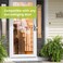Ideal Security Door Lever with Keyed Deadbolt Lock for Storm and Screen Doors Satin Nickel 4Piece Set