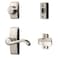 Ideal Security Door Lever with Keyed Deadbolt Lock for Storm and Screen Doors Satin Nickel 4Piece Set