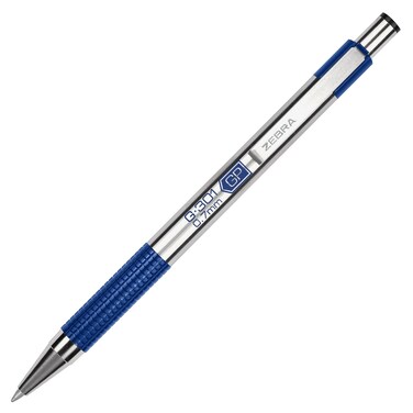 Zebra Pen G301 Retractable Gel Ink Pen Stainless Steel Barrel Medium Point 07mm Blue Ink 1Pack